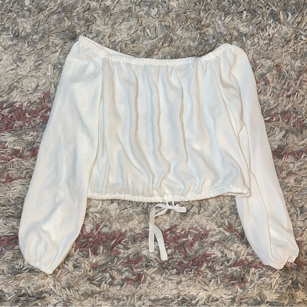 Aritzia Wilfred white off the shoulder blouse S